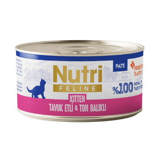 Kitten Tavuk Etli ve Ton Balıklı Tahılsız Yavru Kedi Konservesi 70 Gr