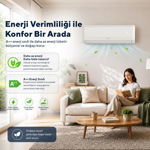 Sugi KMSAC-12 12.000 Btu A++ Inverter Duvar Tipi Split Klima (Montaj Dahil)