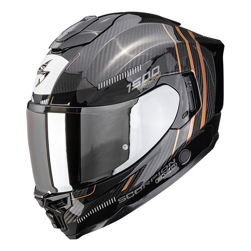EXO-1500 Carbon Air Zity Kapalı Motosiklet Kaskı Siyah Bakır