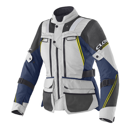 Outland-3 Lady WP Korumalı Kadın Motosiklet Montu Mavi Gri