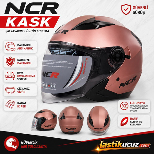 KASK ÇENESİZ 708 ECE 22/06 BELGELİ- ROSE GOLD