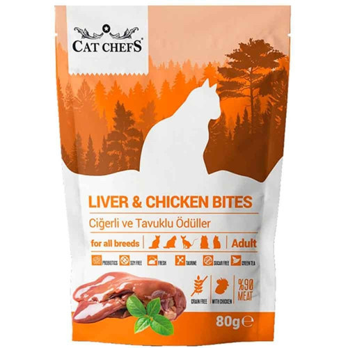 Ciğerli ve Tavuklu Kedi Ödül Maması 80 gr
