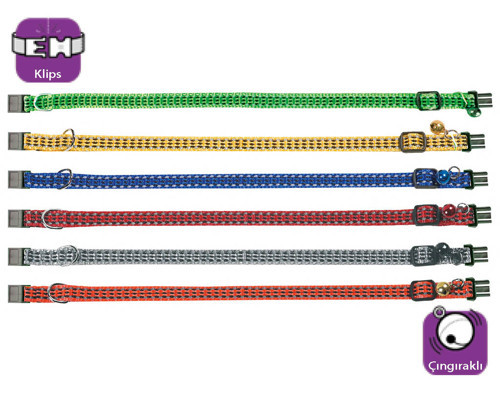 Kedi Tasma Çing. 25-35Cm Karişik Renkli