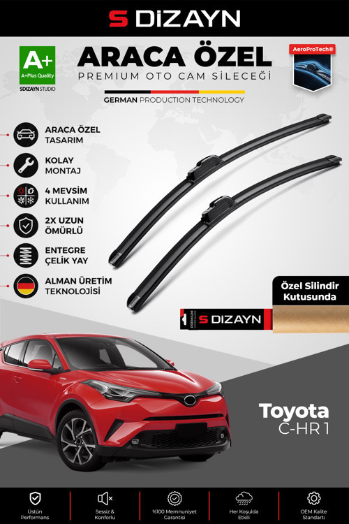 Toyota C-HR Ön Cam Silecek Seti 2016-2023 Premium Araca Özel 65-40 Cm A+ Kalite