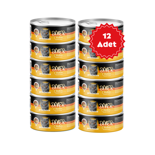 Döner Bites Sos İçinde Tavuklu Yetişkin Kedi Konservesi 70gr x 12 Adet