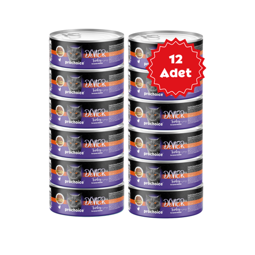 Döner Bites Sos İçinde Hindili Yetişkin Kedi Konservesi 70gr X 12 Adet