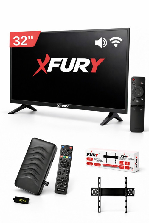 32'' (82 Ekran) Kırılmaz Monitör | WiFi'li Uydu Alıcısı + TV Askı Aparatı Hediyeli