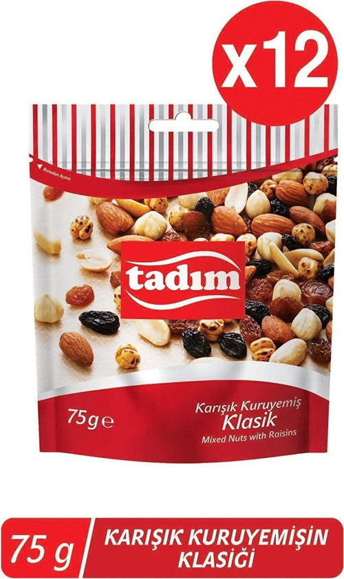 Karışık Kuruyemiş Klasik 75 Gr X 12 Adet