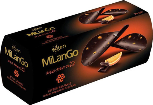 Milango Moments Portakal Parçacıklı Sütlü Çikolata 76 Gr