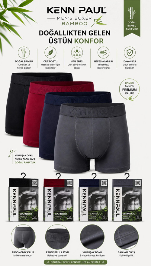 Bambu Erkek BOXER