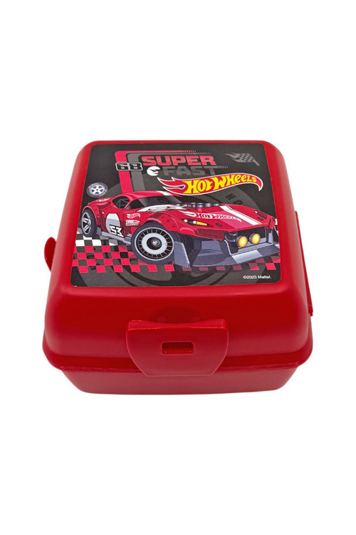 Siyah - Kırmızı Beslenme Kabı 3455-HOT WHEELS BESLENME KUTUSU