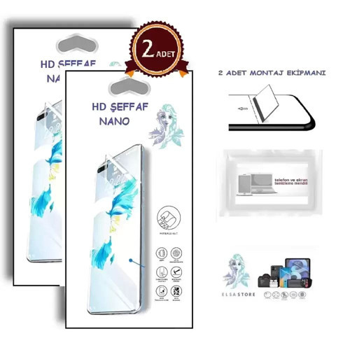 General Mobile GM 26 -5G- NANO Ekran Koruyucu 2 Adet Ultra İNCE Esnek Hd Şeffaf