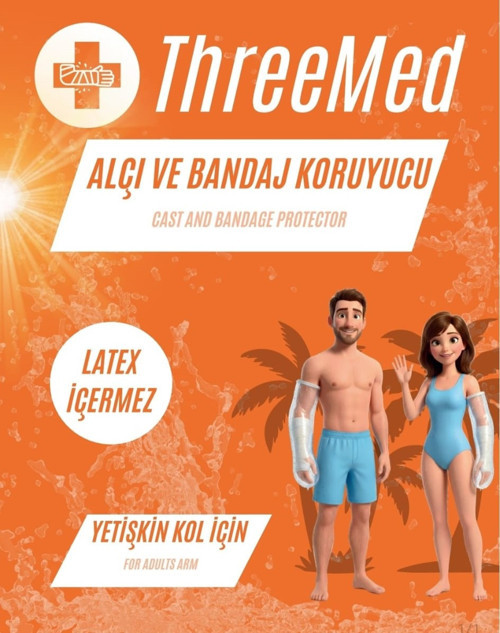 Alçı ve Bandaj Koruyucu - Yetişkin Kol Su Geçirmez Her Islak Alanda Kullanım Kırık Bandaj gibi Durumlar İçin Banyo ve Duş Ürünü Alçı Bonesi