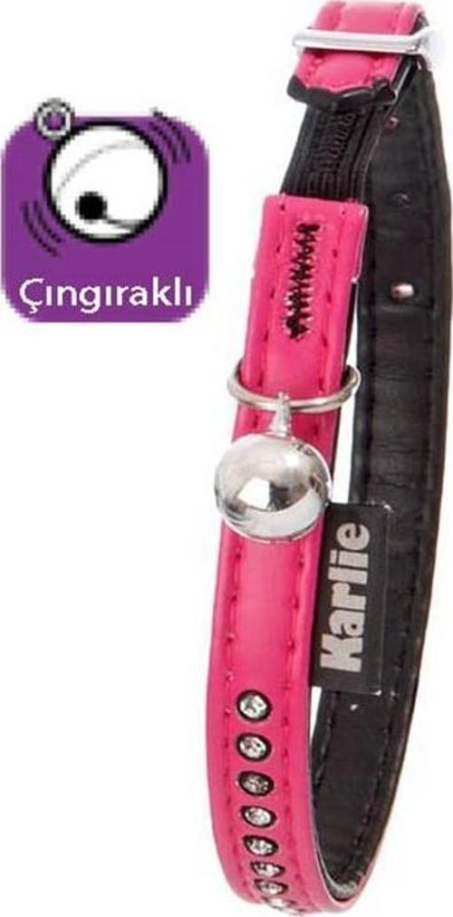 Deri Kedi Boyun Tasma 30Cm Pembe