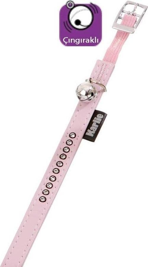 Deri Taşlı Kedi Tas.Xs 30Cm-11Mm Toz Pembe