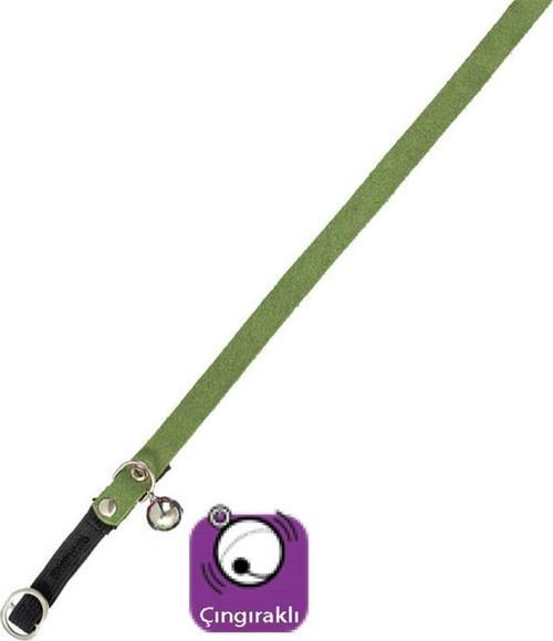 Karlıe Kadife Kedi Tasma Çıngıraklı 30Cm Yeşil