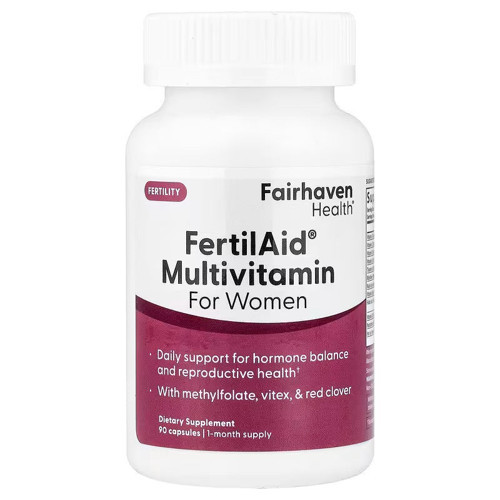 FertilAid Multivitamin For Women With methylfolate vitex, & red clover 90 Capsules