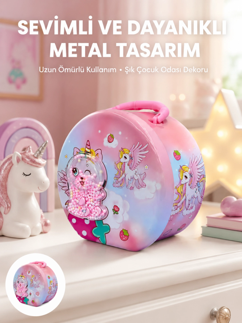 zentya4516 Mey İthalat® Mini Çocuk Para Kasası Gizli Saklama ve Birikim Kutusu zd4526