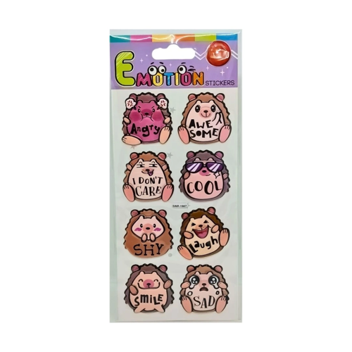zentya4516 Mey İthalat® Puffy Stickers Kirpi zd4526