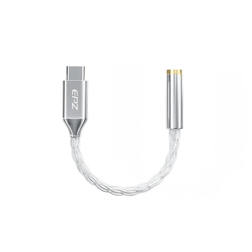 EPZ TP15 Taşınabilir DAC Dönüştürücü Dongle Type-C to 3.5mm-Gümüş