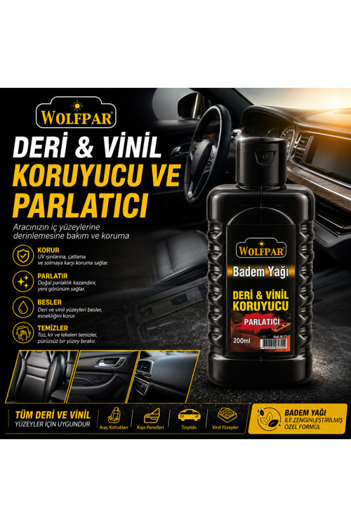DERİ VİNİL KORUYUCU PARLATICI(BADEM YAĞLI)