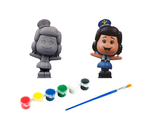Giggle McDimples Kendi Biblonu Kendin Boya Seti - 3 Boyutlu Sevimli Biblolar + 5 Akrilik Boya ve Fırça Seti