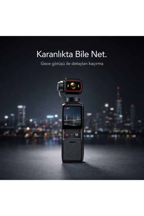 2K Aksiyon Kamera 180° Döner Lens | Gece Görüşü, Stabil Çekim, Vlog Kamera Dokunmatik LCD Ekranlı