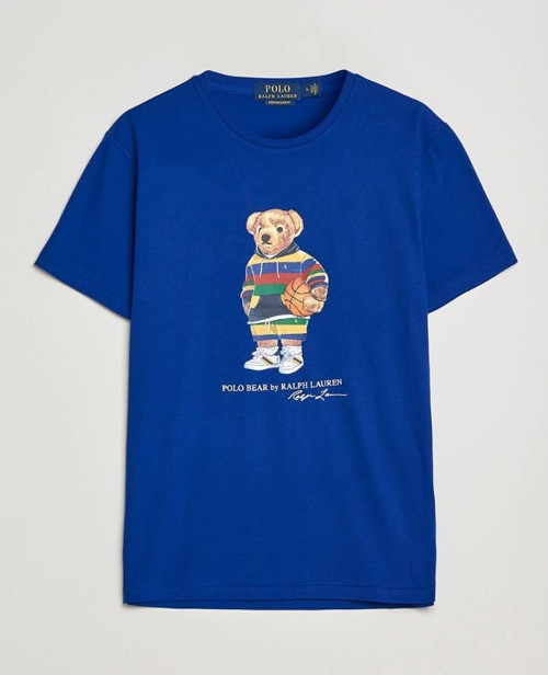 Bear Baskılı Slim Fit Mavi Çocuk T-Shirt XL Beden (18-20)