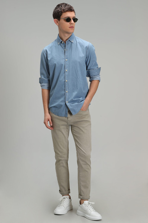 Helt Spor 5 Cep Erkek Pantolon Slim Fit Bej