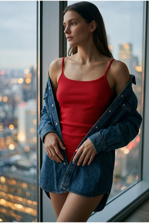 Kadın Pamuklu Slim Fit Askılı Atlet Yumuşak Soft Örme Basic İç Giyim Vücuda Oturan