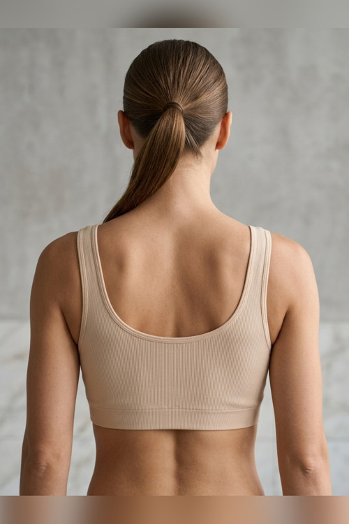 Büyük Beden Kalın Askılı Çıkarılabilir Pedli Fitilli Pamuk Büstiyer Bralet Atlet Spor Sütyen Crop To