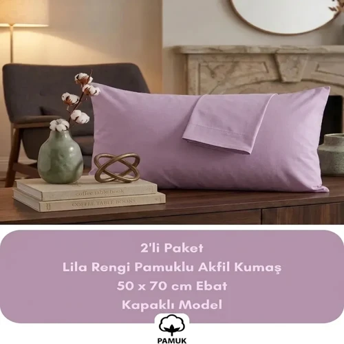 YASTIK KILIFI %PAMUK AKFİL 2 li SET