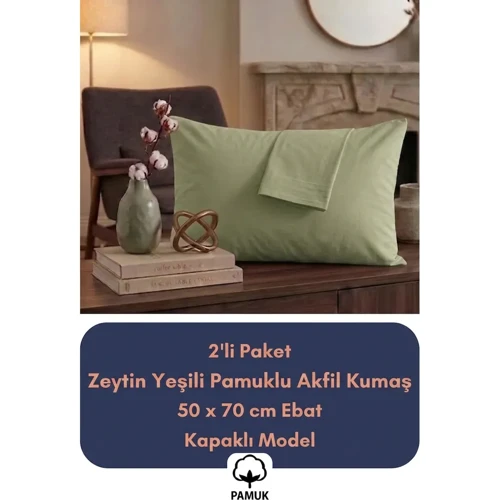 YASTIK KILIFI %PAMUK AKFİL 2 li SET