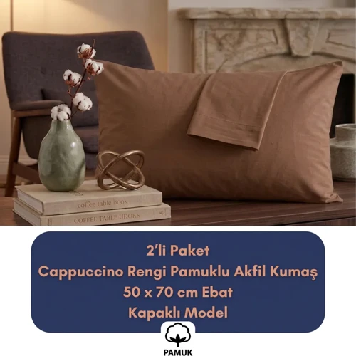 YASTIK KILIFI %PAMUK AKFİL 2 li SET