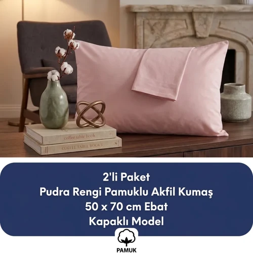 YASTIK KILIFI %PAMUK AKFİL 2 li SET