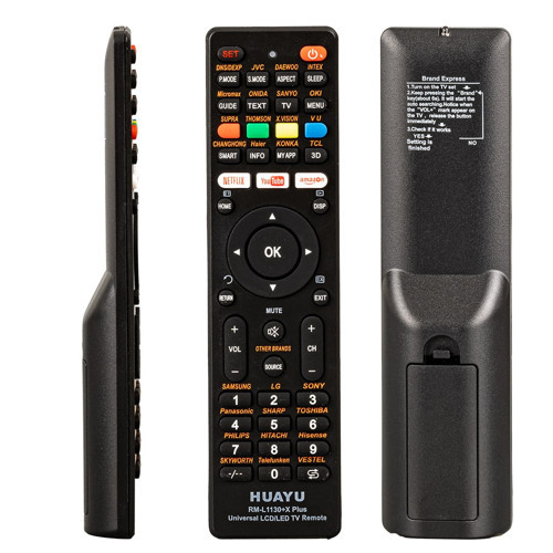 RM-L1130+X Plus Beyaz Universal Akıllı LCD LED Tv Kumanda Siyah