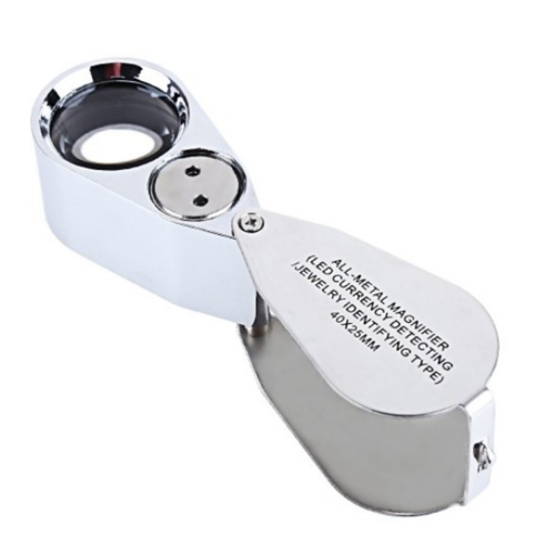 - Kontrol, Için Özel Kutulu Metal ışıklı Lup 40x25