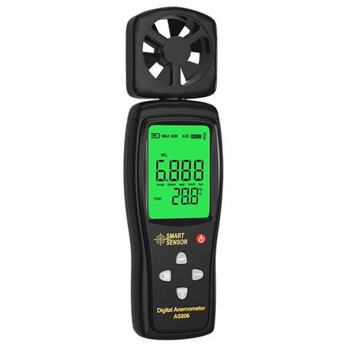 AS 806 Rüzgar Hızı ve Sıcaklık Ölçer Anemometre