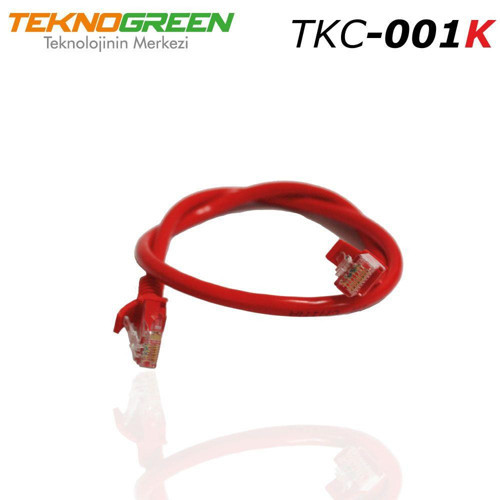 TKC-001K 1m Cat6 Ethernet Kablosu Kırmızı
