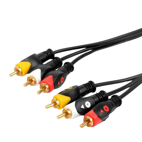 3 Rca Erkek 3 Rca Erkek Kompozit Ses Video Av Kablosu - 5 Metre