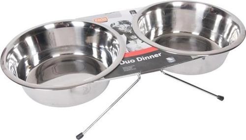 İkili Çelik Mama Kabı 2x1600ml - 21cm