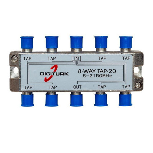 Digitürk 5-2150 Mhz 20dB 8 Yollu Tap Switch 1/8 Splitter