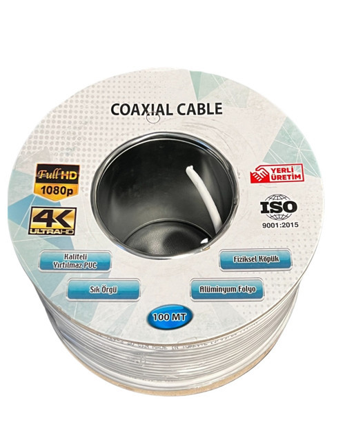SYS RG6/U4 100 MT KOAKSİYEL ANTEN KABLOSU 64 TEL (1.02 CCS/AL)