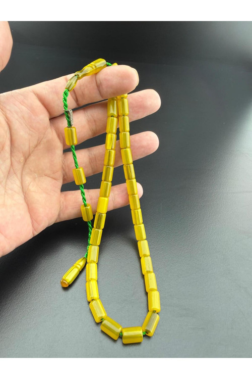 Dabbas Usta'nın İmzasıyla Değerlenen, Koleksiyonluk Sıkma Kehribar Tesbih(7-11 mm)