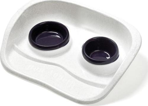 Plastik İkili Siperlikli Mama Kabı 2x250ml