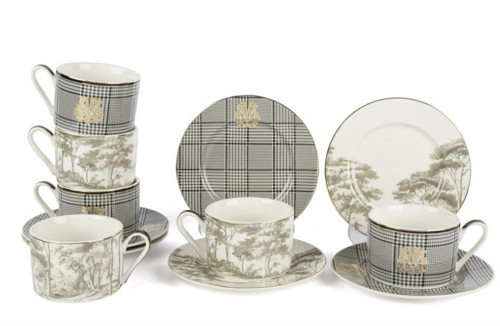 Forest Plaid 6Lı Çay Fincan Seti 220cc