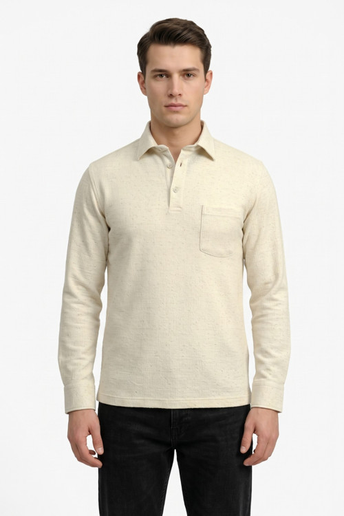 Erkek Gömlek Yaka Cepli Klasik Kalıp Sweatshirt 5304 BGL-ST05540