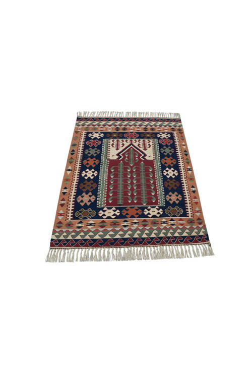 Yeni El Dokuma Otantik Balıkesir Yörük Yün Kilim 6406