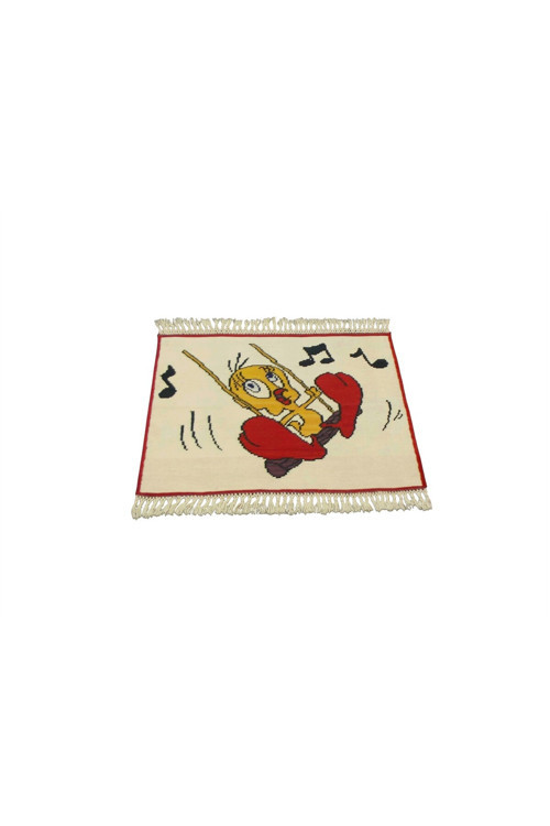 Yeni El Dokuma Benzersiz Tweety Model Yün Kilim 7067