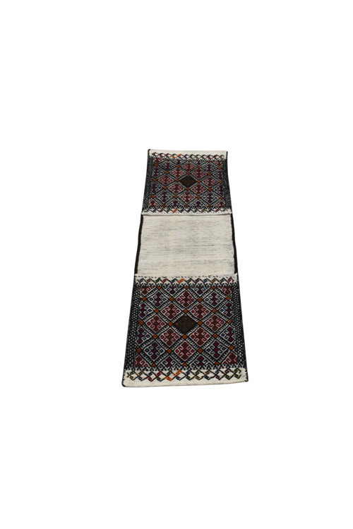 El Dokuma Çift Gözlü Yörük Pamuklu Yün Kilim Heybe 0827 - Yeni - Çok Renkli